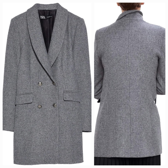 Zara Double Breasted Coat - Picture 2 of 7